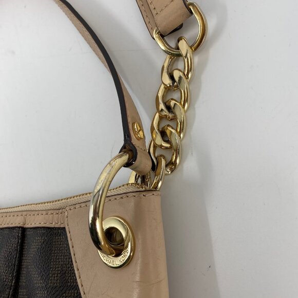 Michael Kors Brown Tan Adjustable Leather Crossbody Bag | Medium Size - Picture 3 of 10